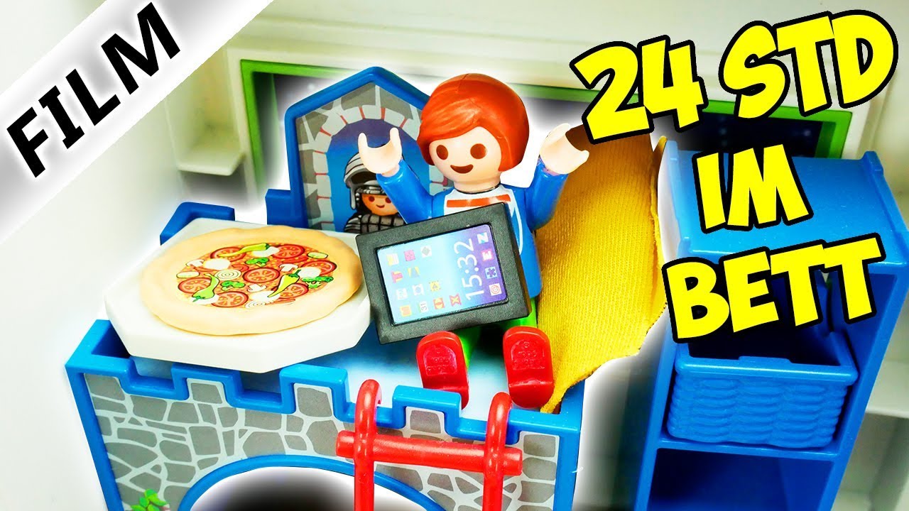 Playmobil Film Deutsch 24 STUNDEN IM BETT CHALLENGE! SCHAFFT ES JULIAN DURCHZUHALTEN? Familie Vogel