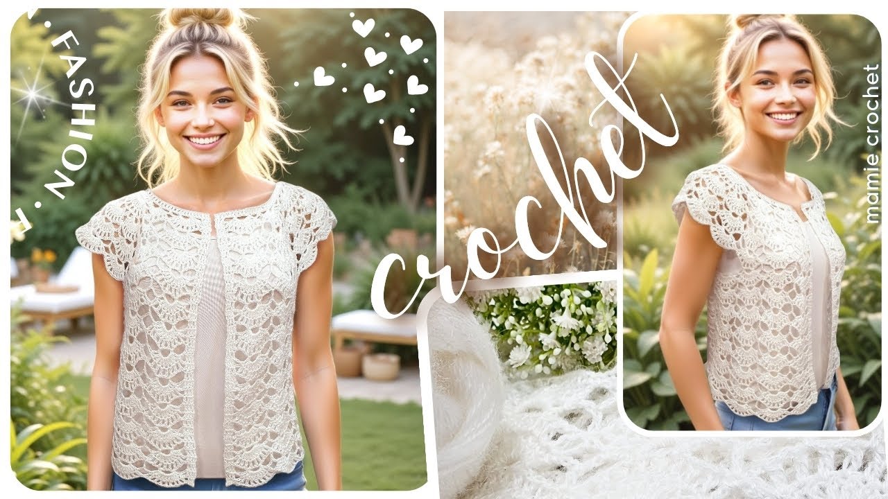 🌷 PETITE VESTE ANABEL AU CROCHET ! JE VOUS AIDE À RÉSOUDRE LA VERSION PDF D'INTERNET🌷 @MamieCrochet