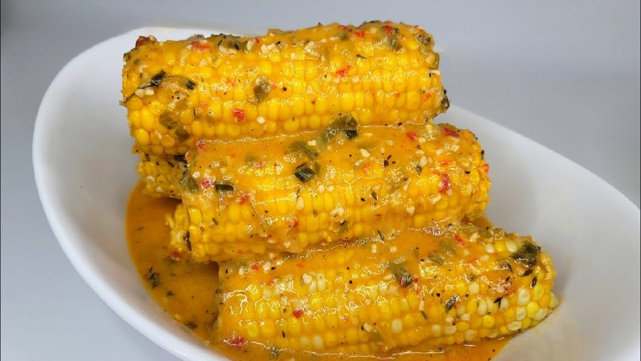 Варёная кукуруза в насыщенном кокосовом соусе по-карибски | полный рецепт