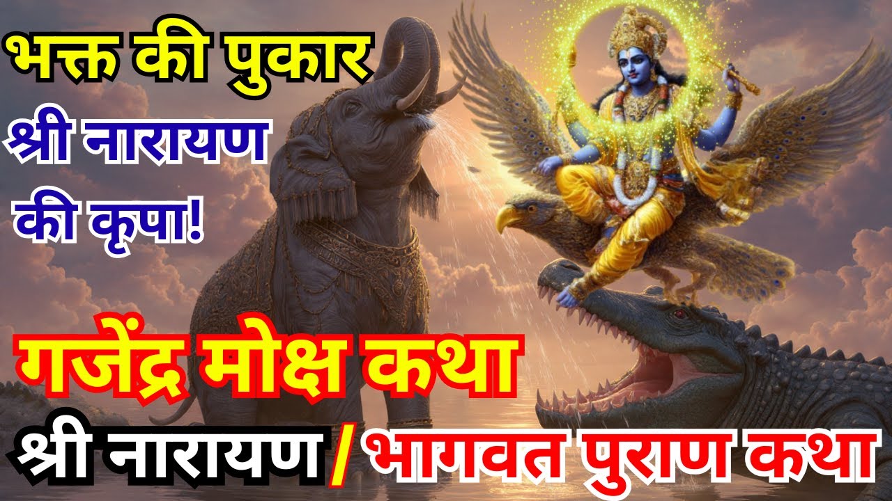 भागवत पुराण कथा | Bhagwat Puran Katha – गजेंद्र मोक्ष कथा, भक्त की पुकार और श्री नारायण की कृपा