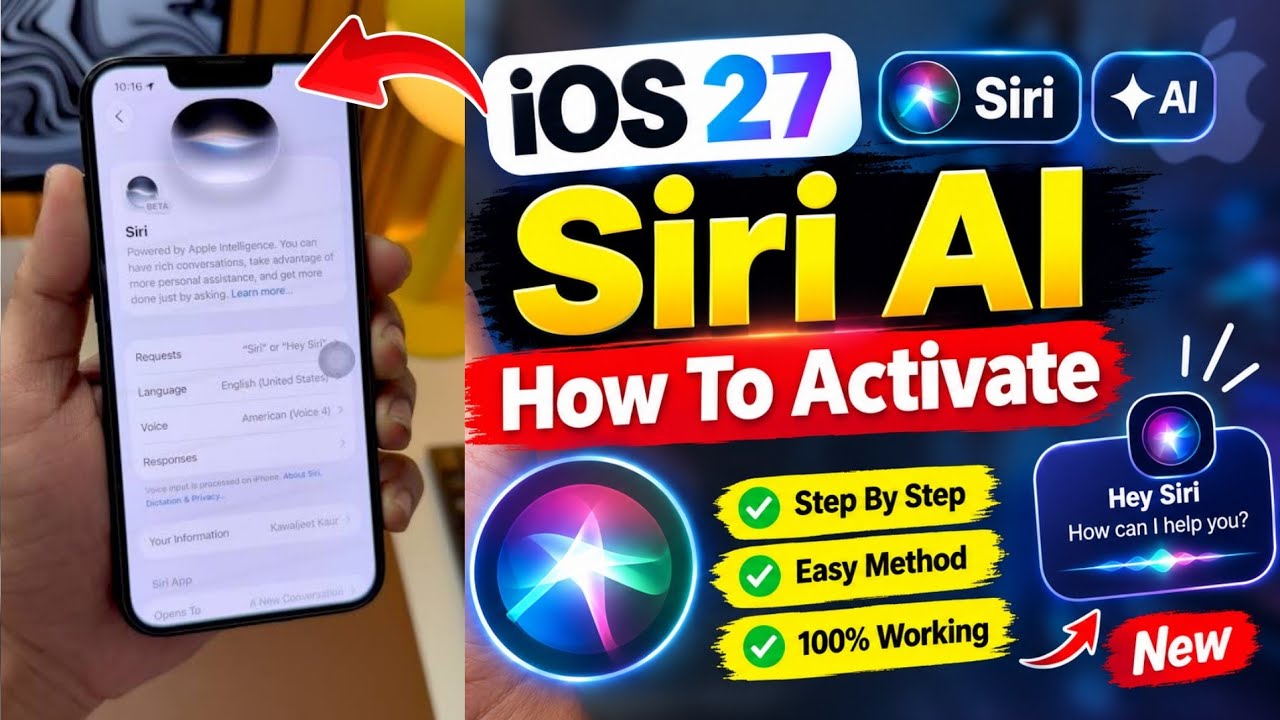 How to Activate Siri AI on iPhone iOS 27 | How to Activate Siri AI in iOS 27 | Siri AI iOS 27