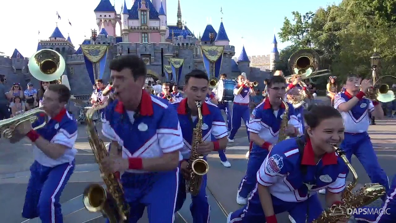 Sleeping Beauty Castle Set Disneyland Resort 2019 All-American College Band