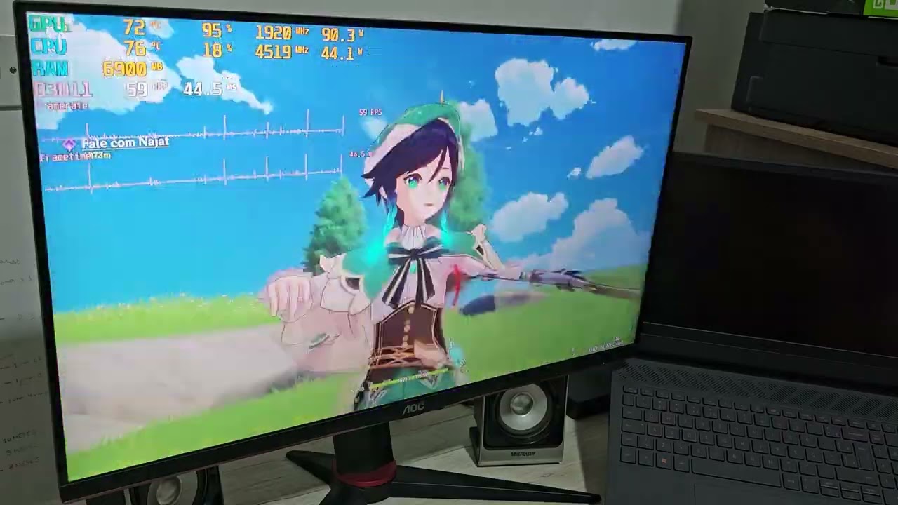 Dell G15 5530, i5 13450HX 8Gb, 3050 6Gb - Teste Game Genshin Impact, Star Rail, Farligh84