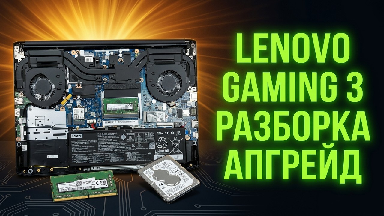 Разборка ноутбука Lenovo IdeaPad Gaming 3 15IHU6 (82K101FJRA), Добавляем DRAM/ОЗУ и HDD