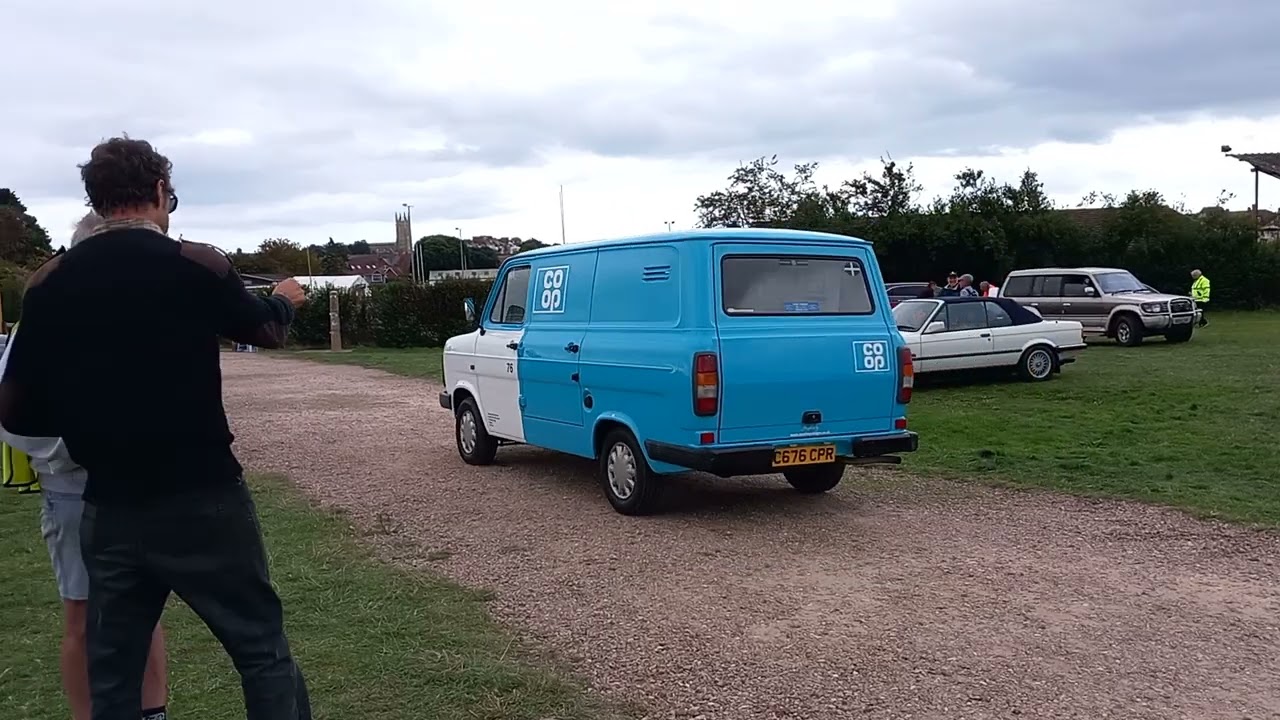 Co op transit van Mark ?. (Funeral van?) At a car rally exmouth