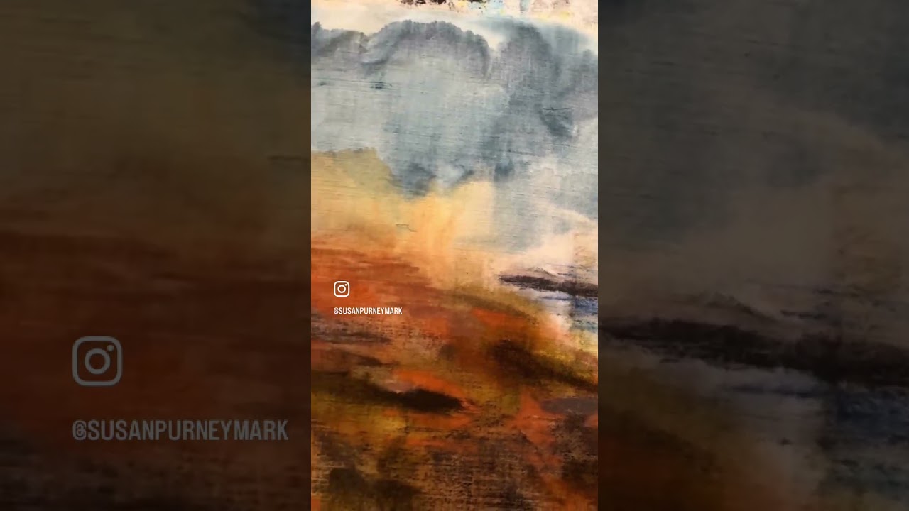 Coastal Landscapes-beginning with a light wash of diluted clear gesso…many mor layers to come.
