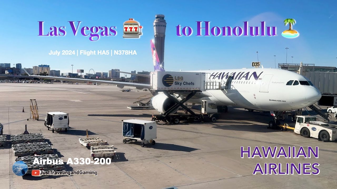 [4K] Flying Hawaiian Airlines from Las Vegas to Honolulu! | July 2024 | N378HA | #hawaiianairlines