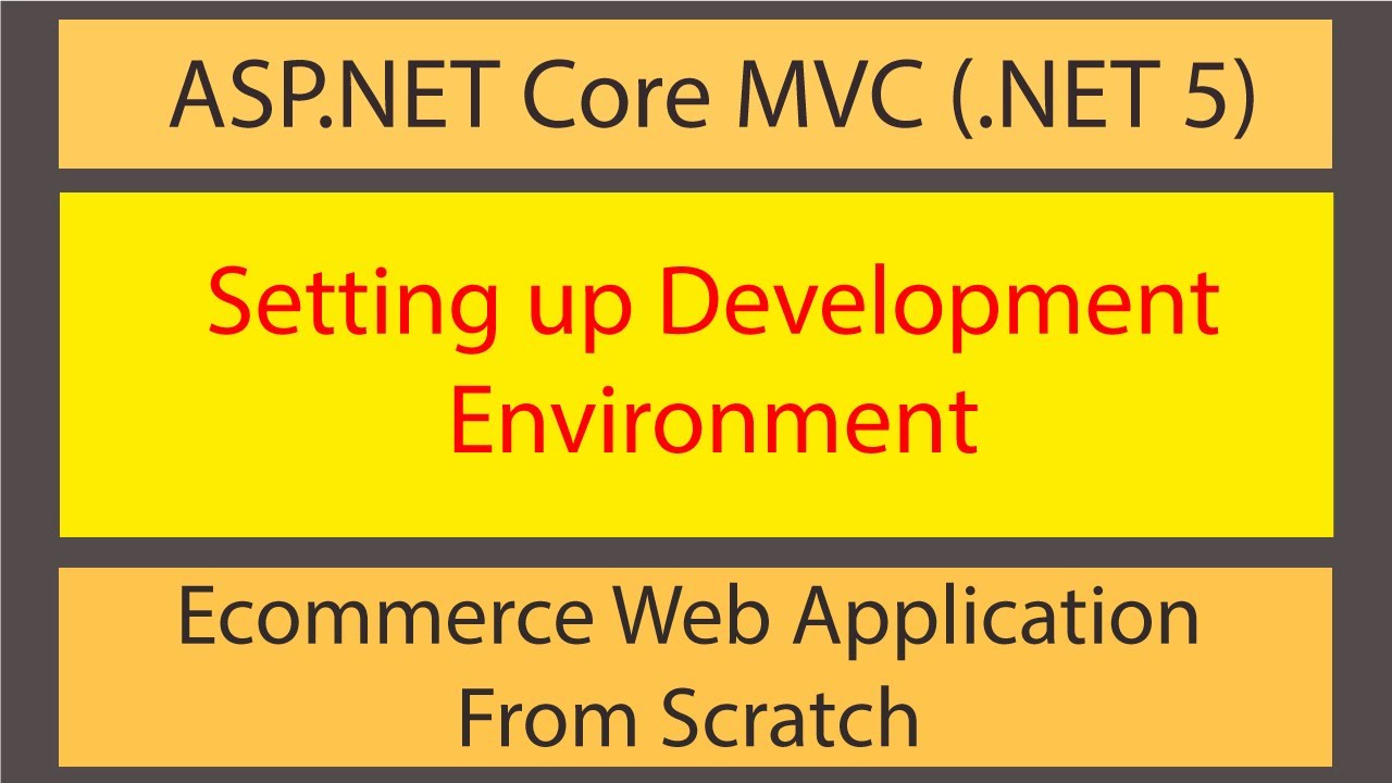 Ecommerce Web Development using ASP.NET Core MVC - Setting up Development Environment (.NET 5)