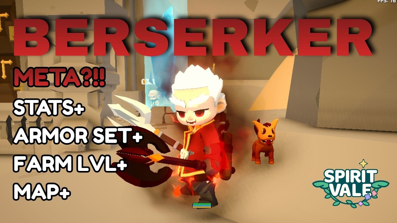 สอนแนวทางการเล่น WARRIOR TO BERSERKER (Stat + Armor Set + Farmlvl) | Spirit Vale