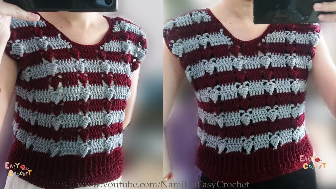 Easy Crochet: Crochet Crop Top for Autumn and Winter #01