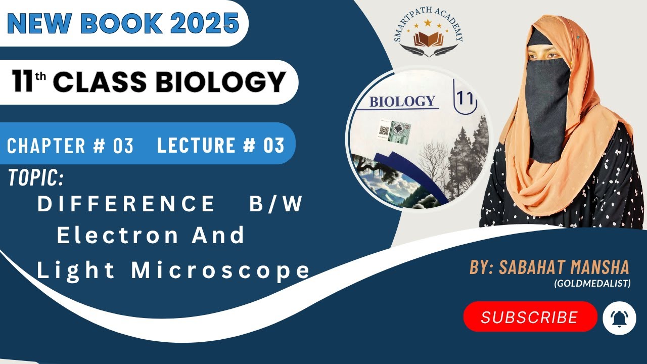 Difference Between Light And Electron Microscope |Class 11 | Chapter 3 | Lecture 3  Biology New Book