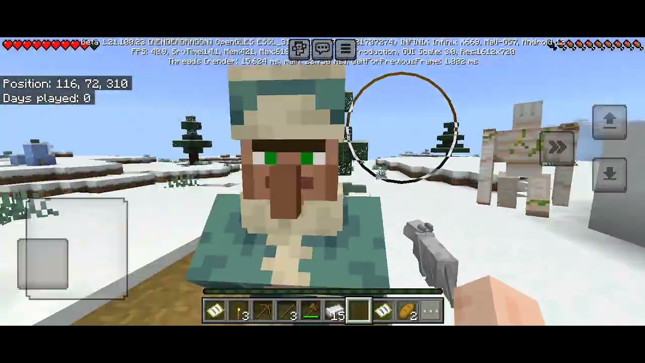 Playing Minecraft