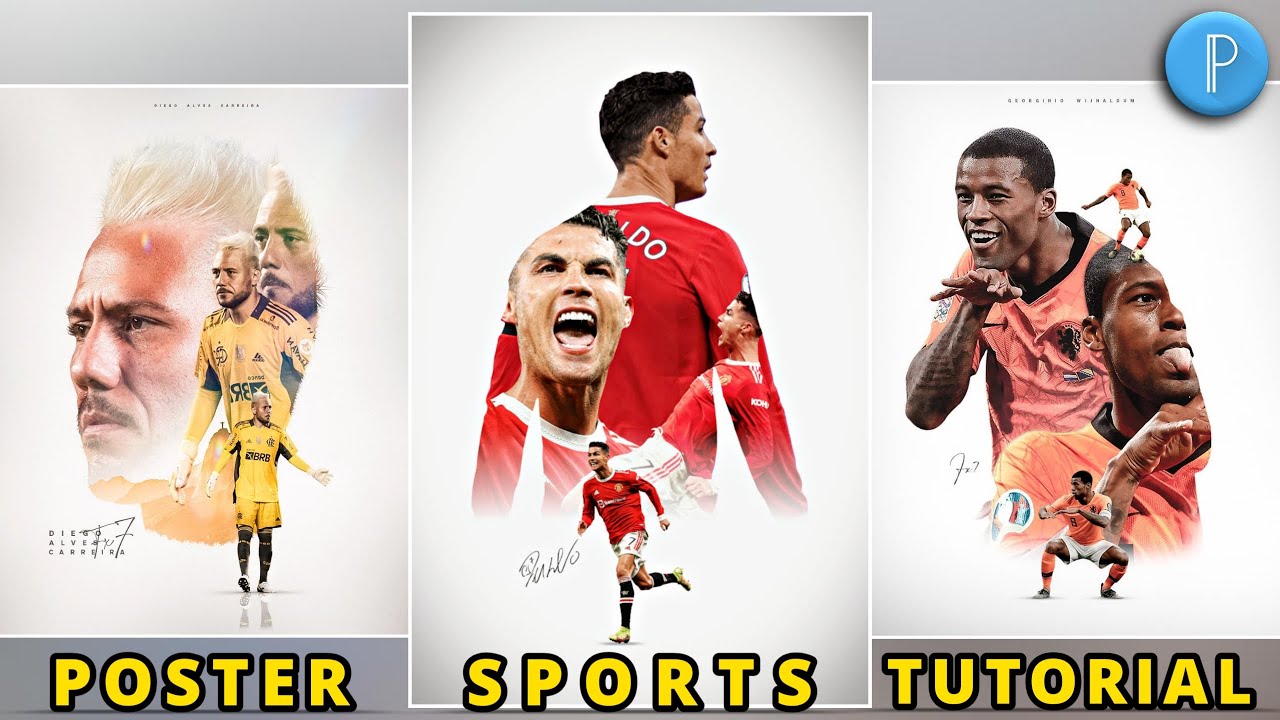 Cara Membuat Poster Sports Keren Pemain Sepakbola di PixelLab | PixelLab Tutorial