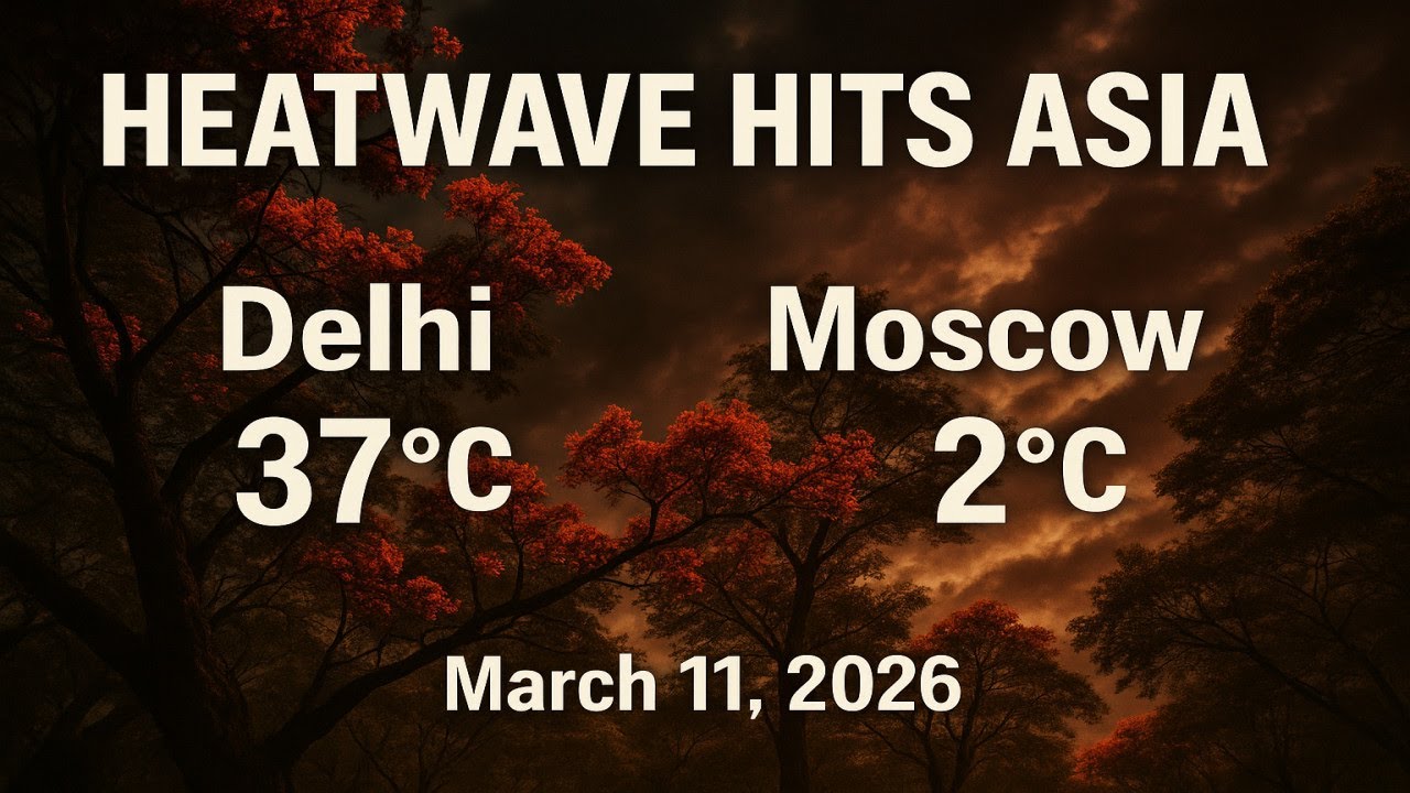 🥵🌍 March 11, 2026: Delhi Melts in 37°C as World Shivers in 35°C Range! 🌡️🧊