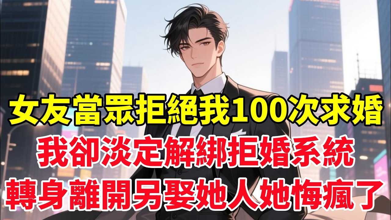 女友當眾拒絕我100次求婚，我卻淡定解綁拒婚系統，轉身離開另娶她人時她悔瘋了！#小说推荐 #一口气看完