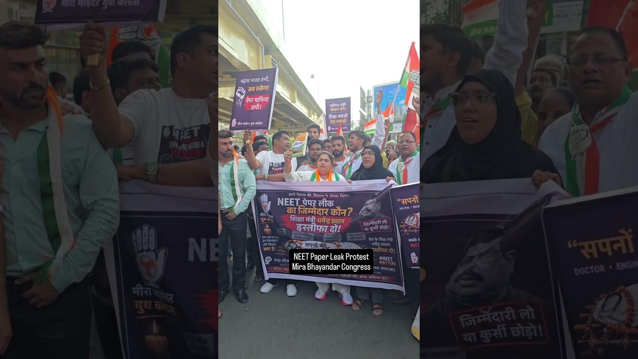 NEET Paper Leak Protest, Congress Mira Bhayandar