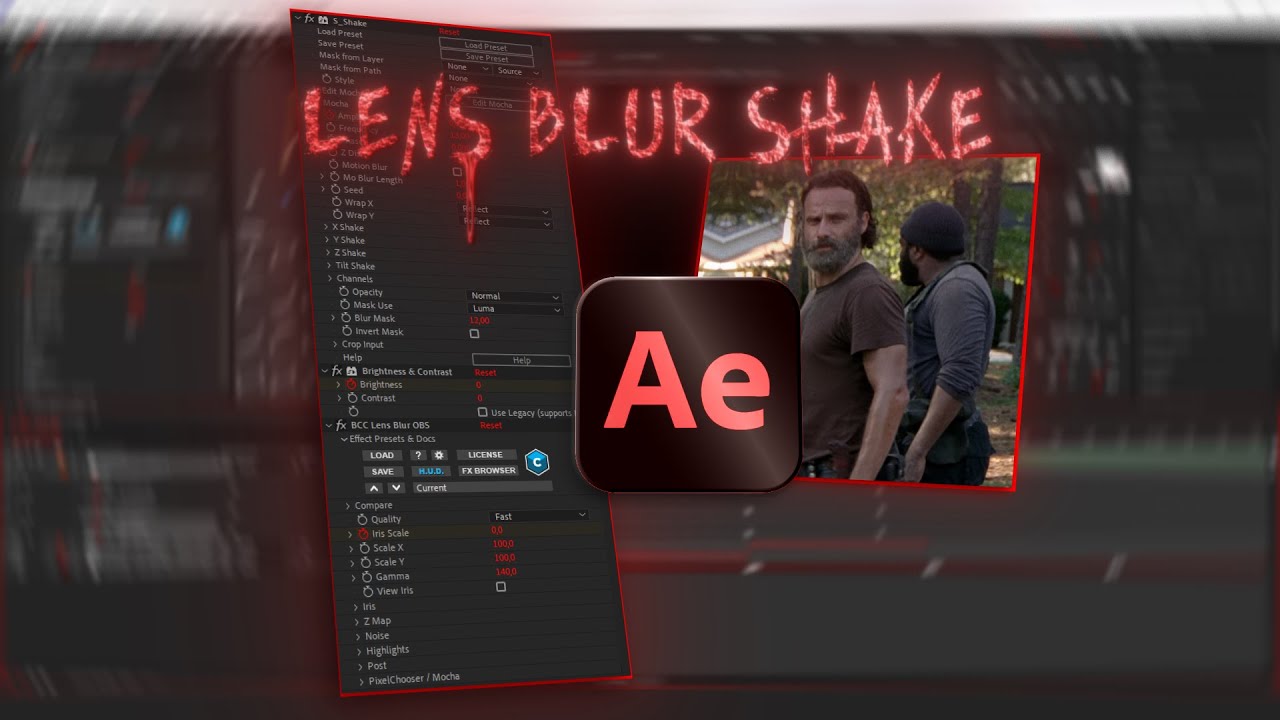 How to create a Clean SHAKE /Lens Blur Shake for EDITS on After Effects