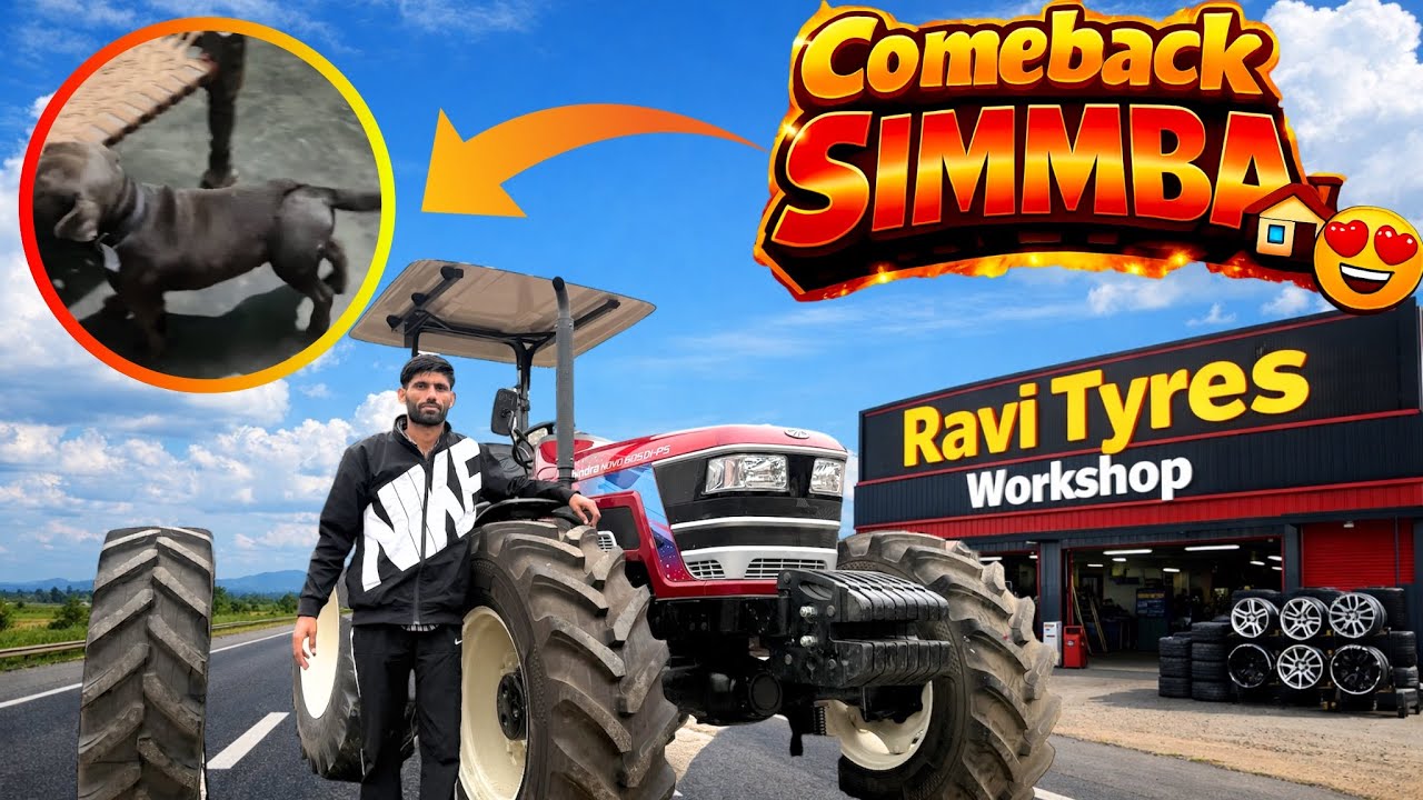 Finally अपने Mahindra 4*4 Novo का Work Start कर दिया 😍 Front Tyre Install Size 380/85/R24 🔥