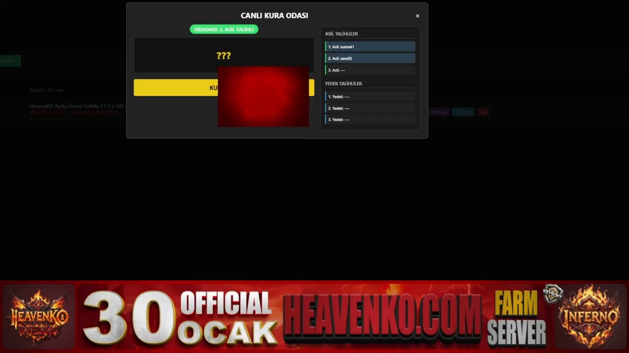 HeavenKO 1.Çekiliş 3x500KB