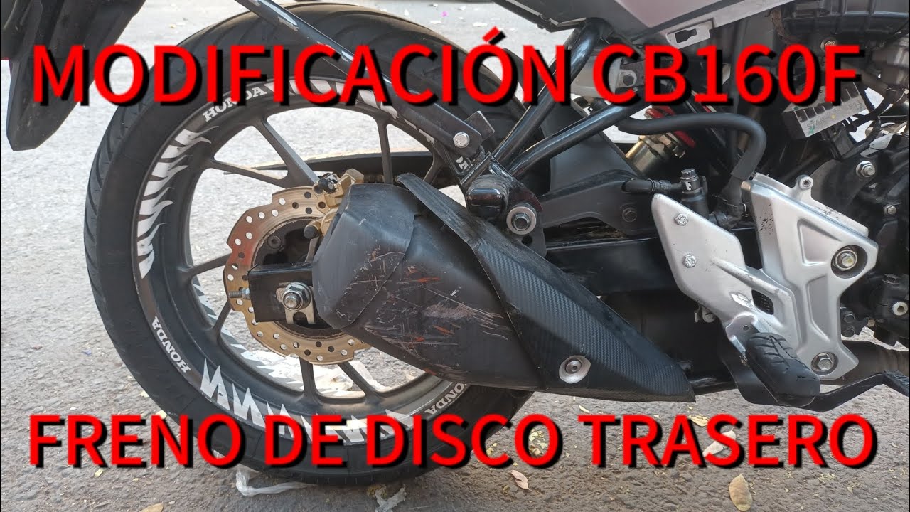 Modificación CB160F. Cambio de freno de tambor a freno de disco