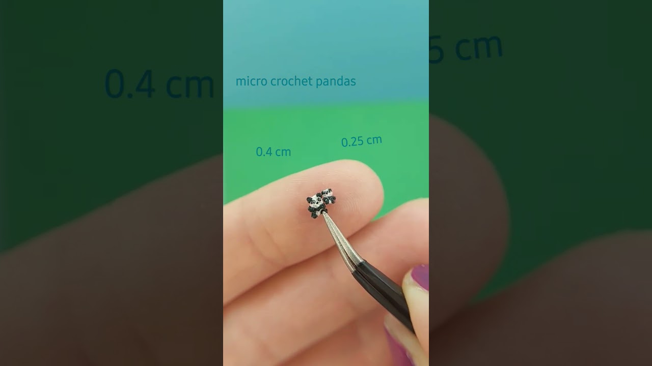 micro crochet panda pattern #panda #microcrochet #tinypanda
