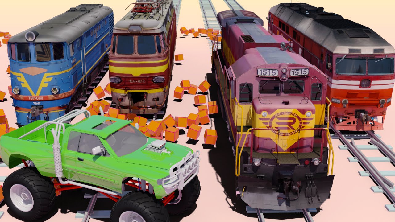 Half HOUR of AApV Cartoons - Trains and Railway Videos for Children