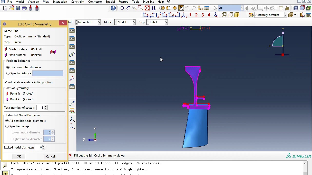 Учебное пособие #ABAQUS Динамика лопатки турбинного вентилятора реактивного самолета