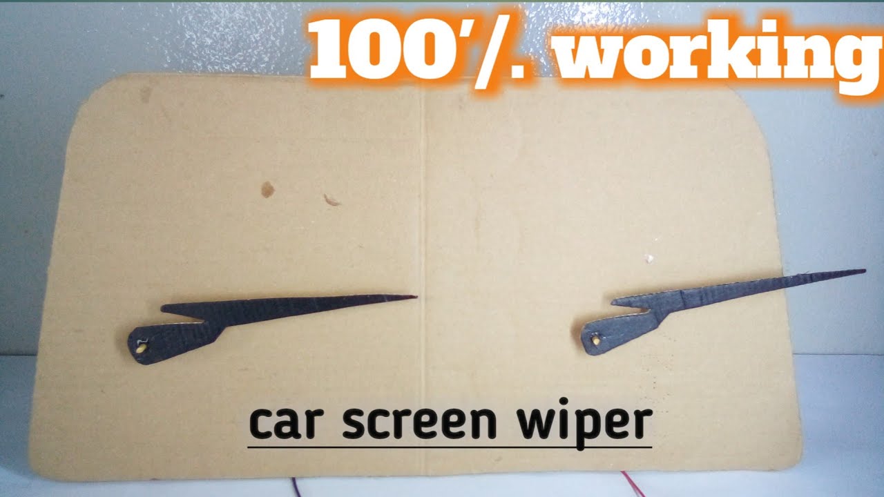 how to make a car screen wiper with cardboard