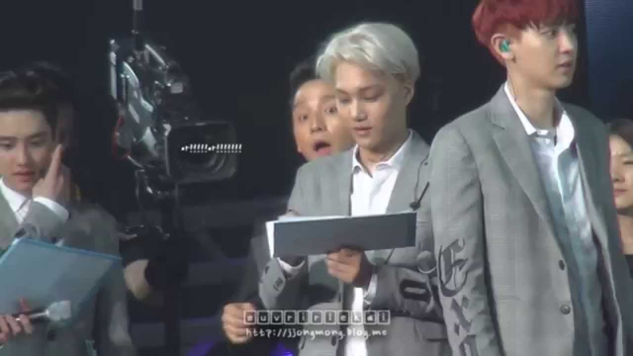 140511 EXO 상해 쇼케이스 김종인화백의 천재적인 RUN 설명