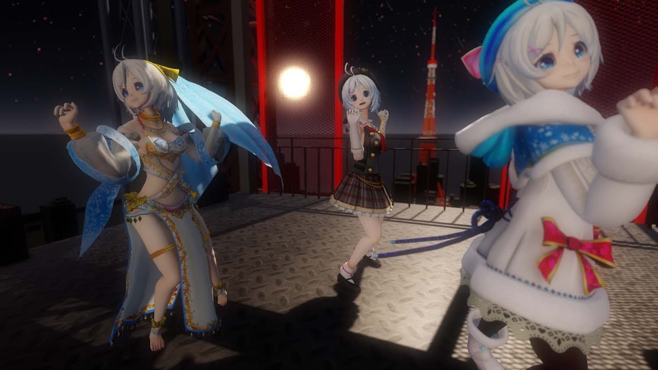 TOKYO GIRL【MMD】電脳少女シロ (シロイルカ)💕 VTuber / Perfume original short ver. / ray-cast