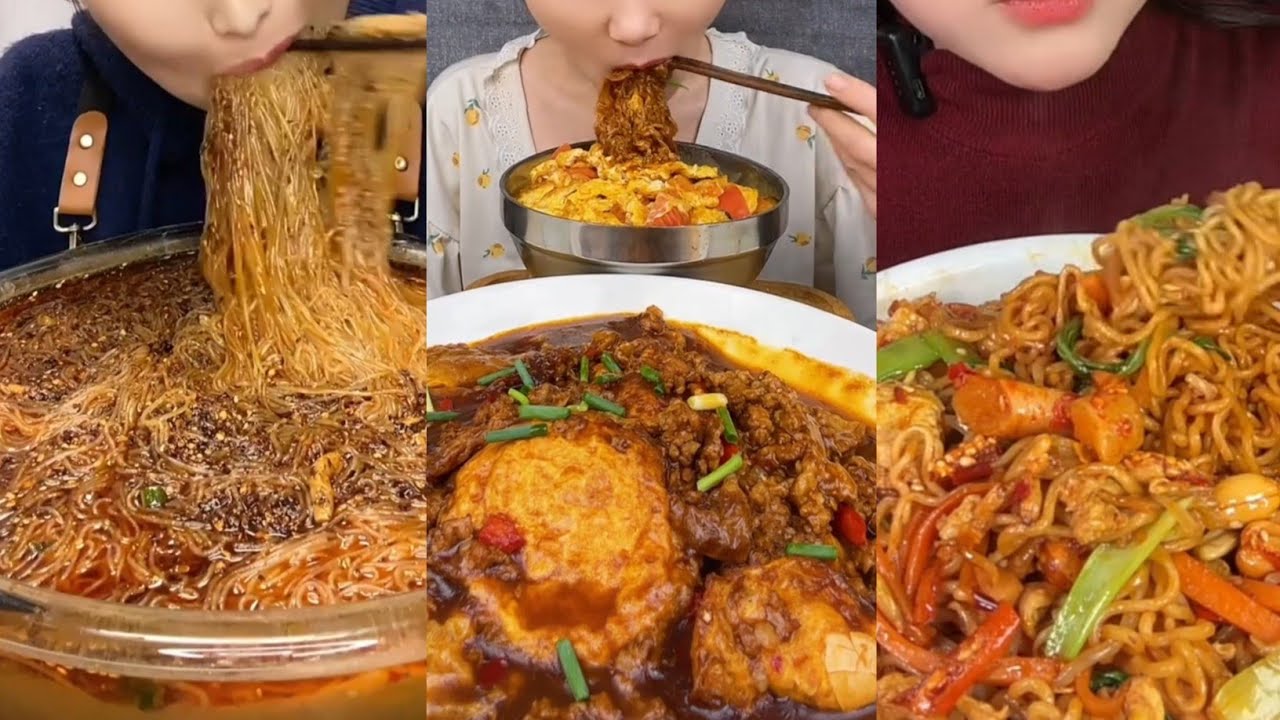 Part ( 114 ) [ MUKBANG ASMR] Spicy Chicken Noodles 🍜 with 3x Spicy Lots of Chicken Legs 😱 