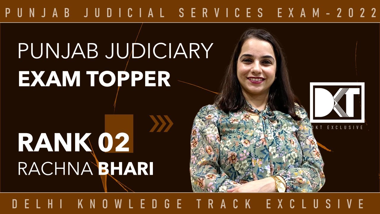 Rank 2 Punjab Judicial Services Exam 2022 | Rachna Bhari's Strategy To Crack Punjab PCS (J) Exam