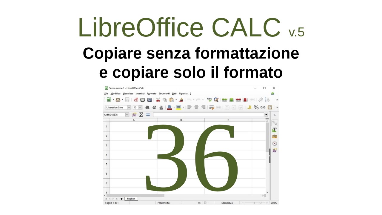 CALC 36 - Copiare senza formattazione e copiare solo il formato