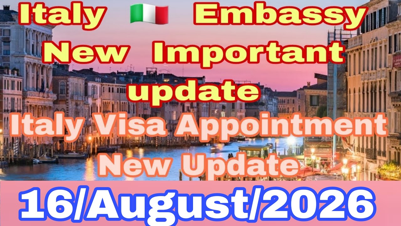 Italy Visa Appointment New Update 2026 | Italy Work Visa Appointment | #Italy
