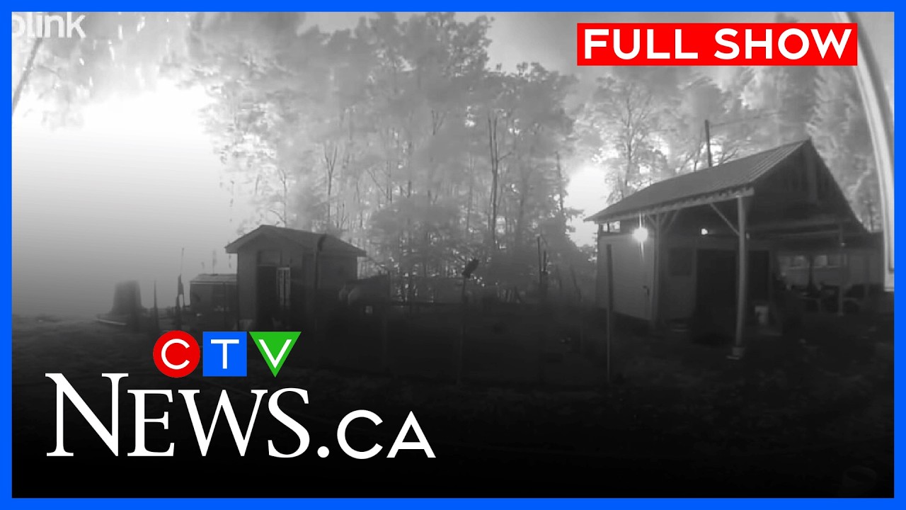 Видеодомофон запечатлел лесной пожар возле фермы | CTV News Ванкувер в 18:00 от 22 июля 2026 г.