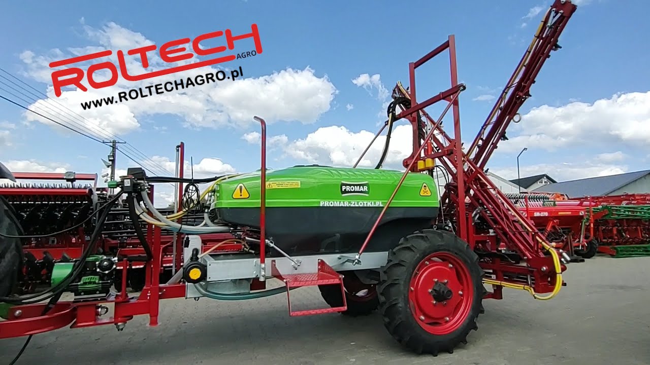 Opryskiwacz Ciągany Lance Hydraulicznie Rozkładane PROMAR HX 1200L 15m - ROLTECH Poniaty Wielkie