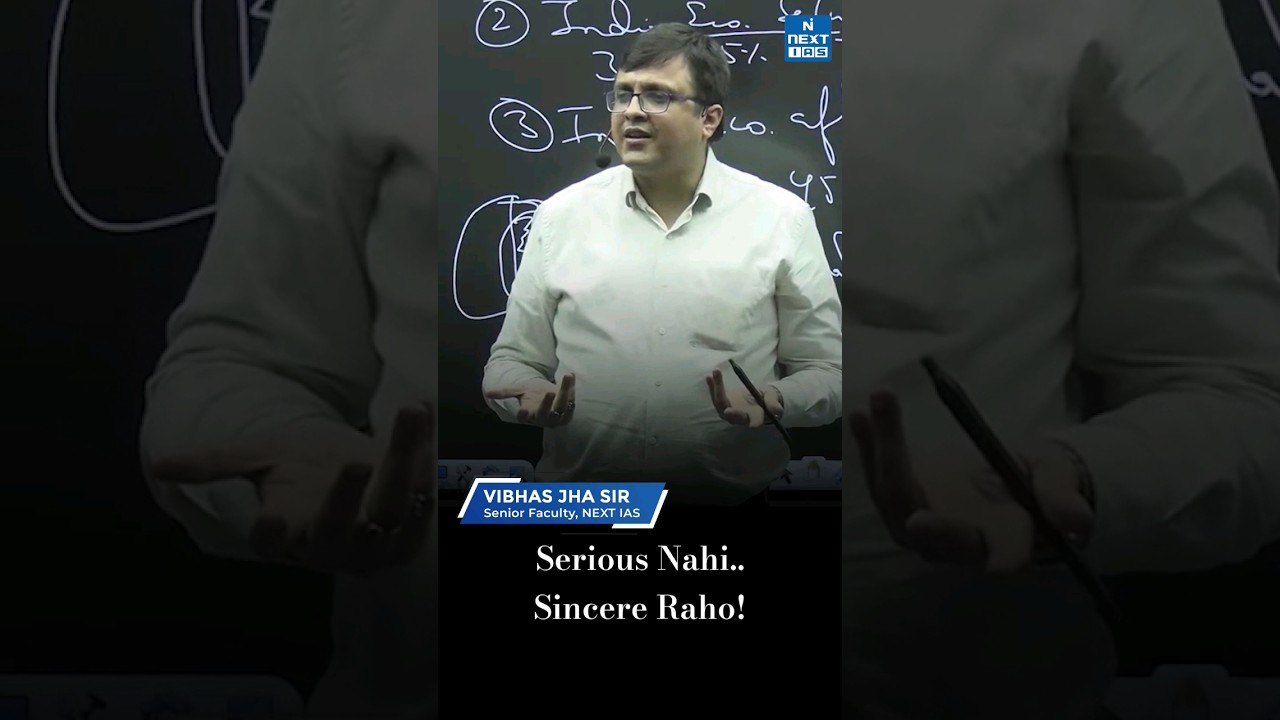 Valuable Advice for UPSC by Vibhas Jha Sir | NEXT IAS #upsc #economy