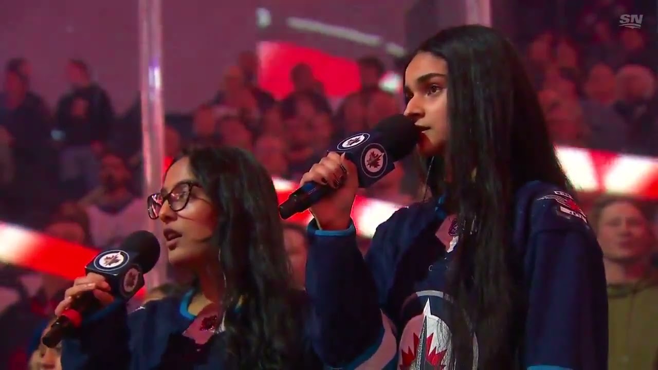 Winnipeg Jets | National Anthem in Both Punjabi and English