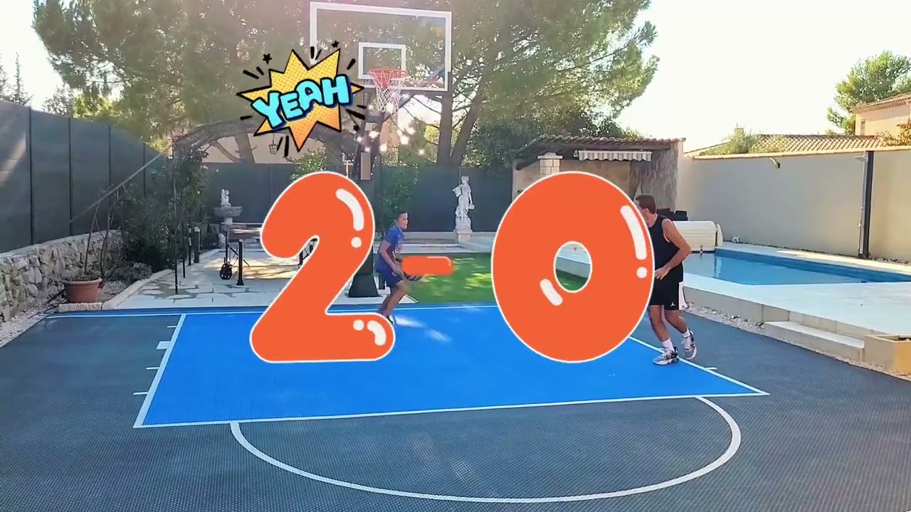 Terrain de basket en dalle clipsable dans votre jardin !