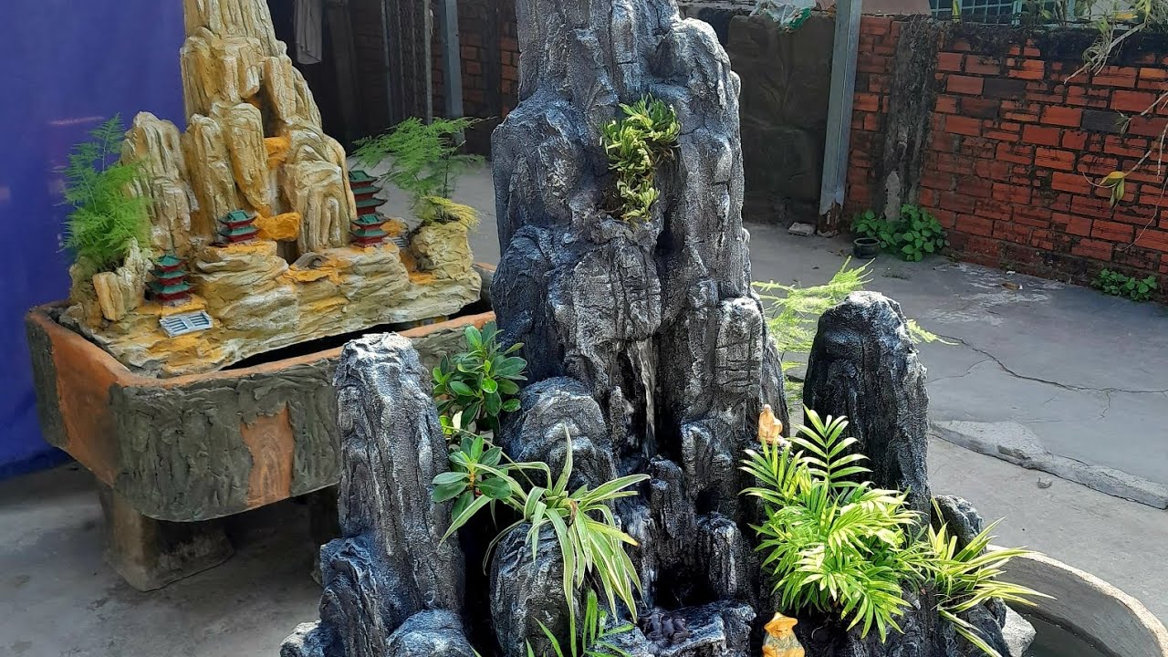 Hòn non bộ bằng xi măng đẹp, giá bình dân. Liên hệ sdt/zalo 0702 956 885