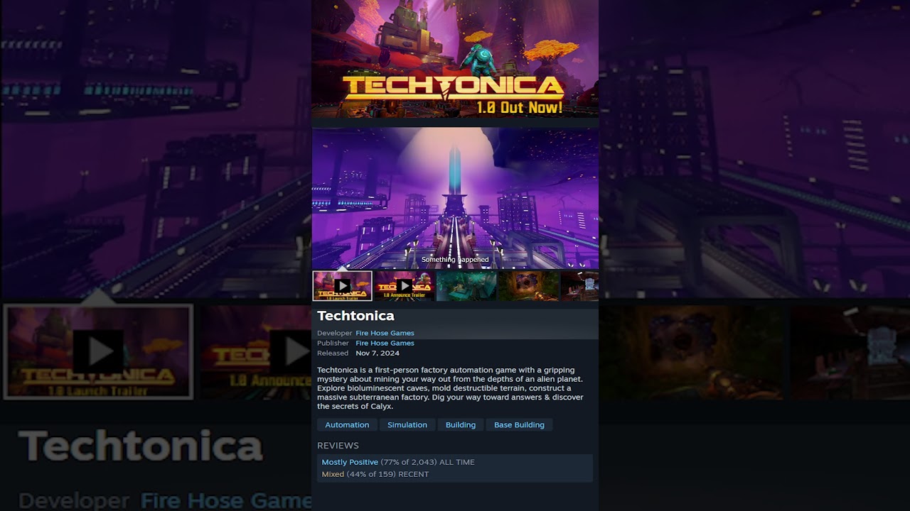 Techtonica New or Trending Game