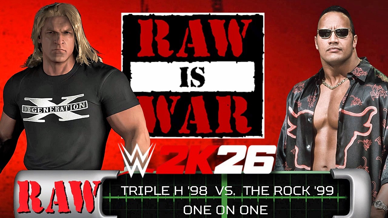 Raw is War Arena - Triple H (98) vs The Rock (99) WWE 2K26