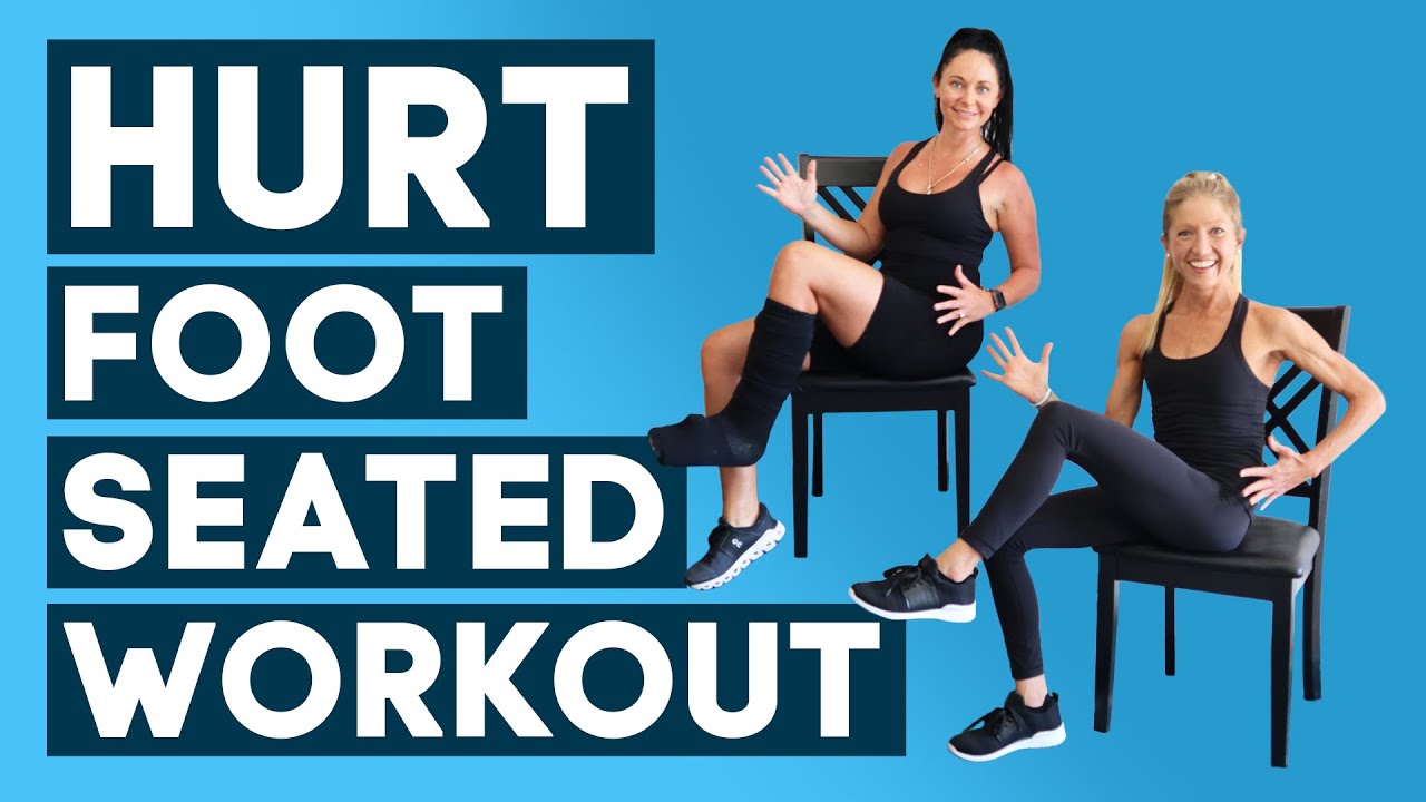 15 Min Hurt Foot Seated Workout - Chair Cardio Workout at Home (Cardio Interval Class)