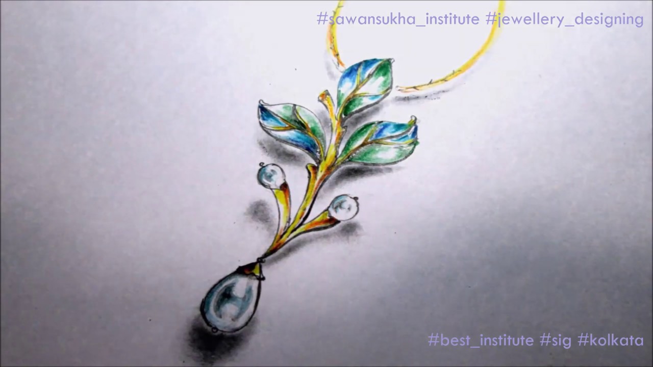 sketch an Enamelling / Meenakari Jewellery