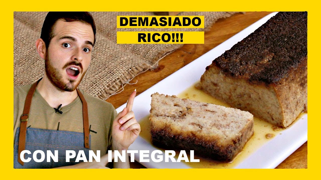 🔶 Como hacer BUDÍN DE PAN casero fácil y SIN AZÚCAR refinada - Receta de postre Argentino