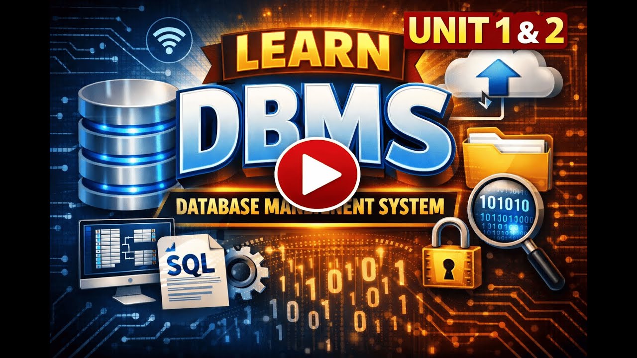 DBMS UNIT -1,2  One Shot 🎯