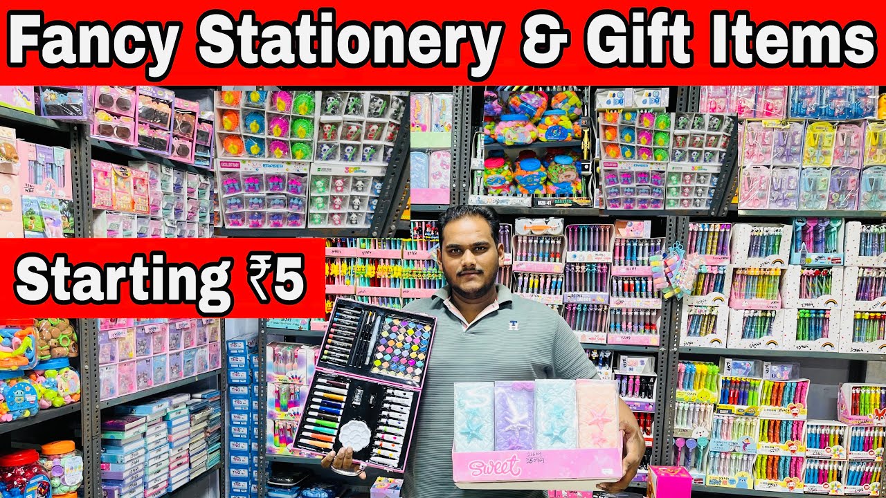 Cheapest Stationery 5₹ से | Pen,Pencil, Eraser & Colours | Wholesale Fancy Stationery Items Vlog379