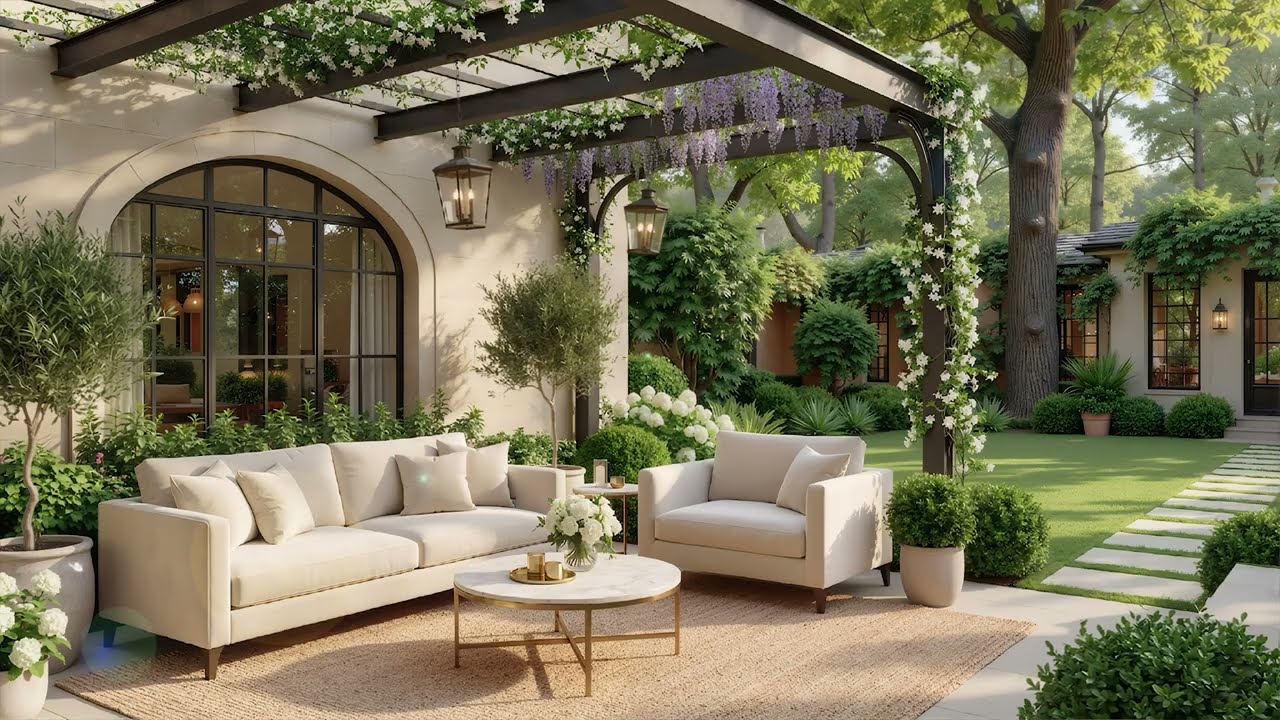 Tranquil Jazz Morning in Nature Living Room | Calm Jazz Music with Forest Panorama to Ease Stress