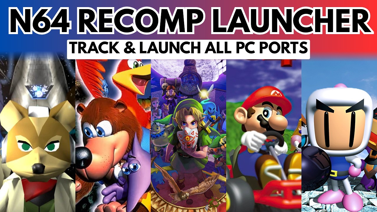 N64 Recomp Launcher &mdash; это ПОТРЯСАЮЩЕ! | Скачайте, установите и отслеживайте все порты для ПК | Ру...