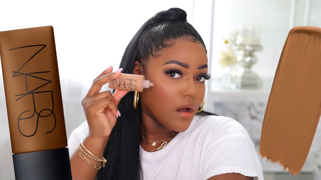 NARS SOFT MATTE FOUNDATION REVIEW | OILY SKIN | MACAO ON DARK SKIN